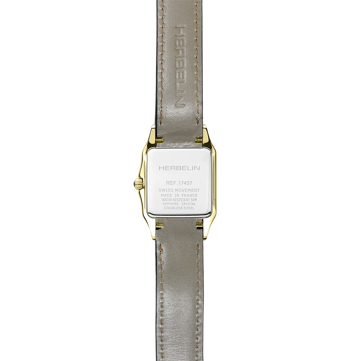 LUNA – QUARTZ – DORÉ & CUIR CAMEL
