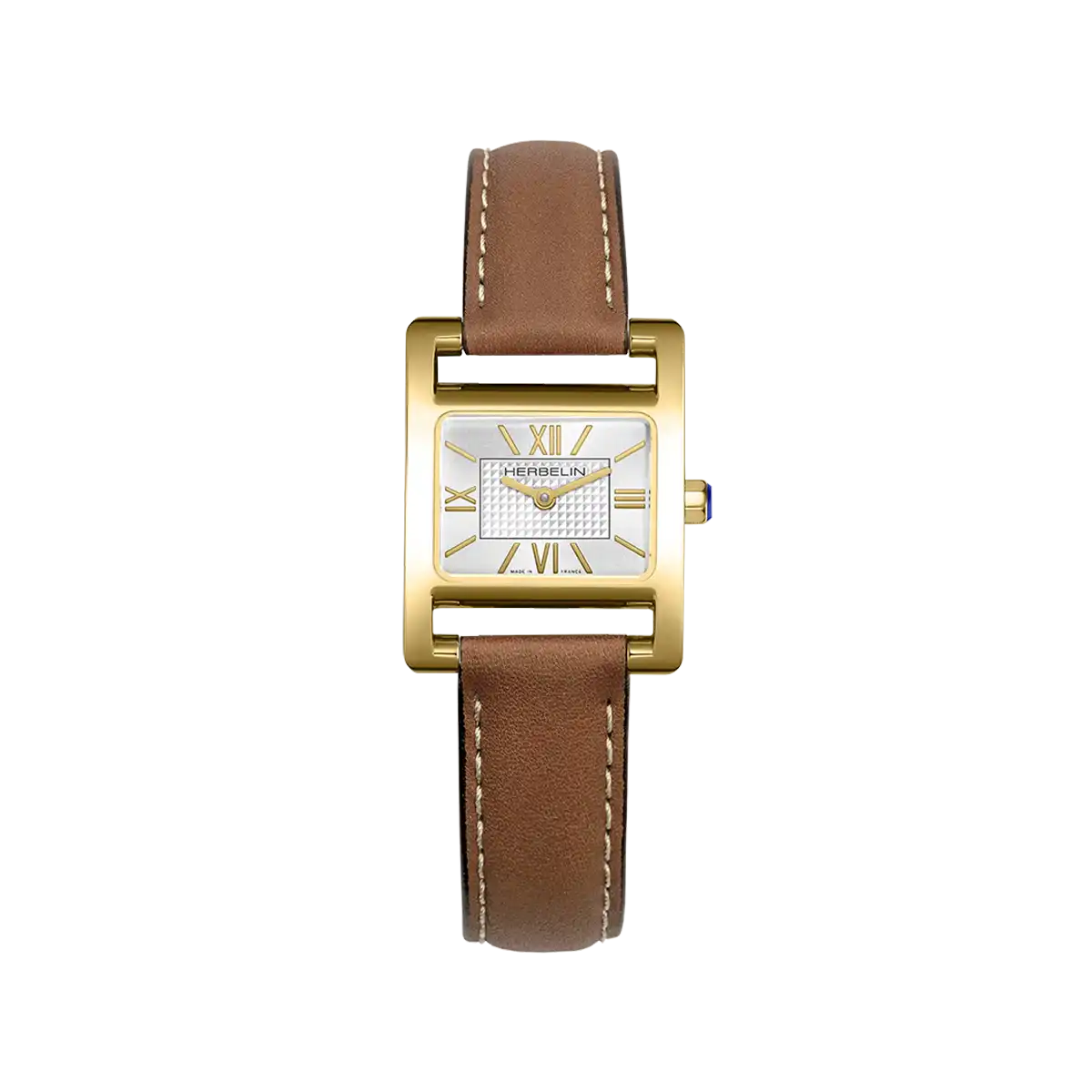 Ve AVENUE – QUARTZ – PVD OR JAUNE, CUIR & INDEX