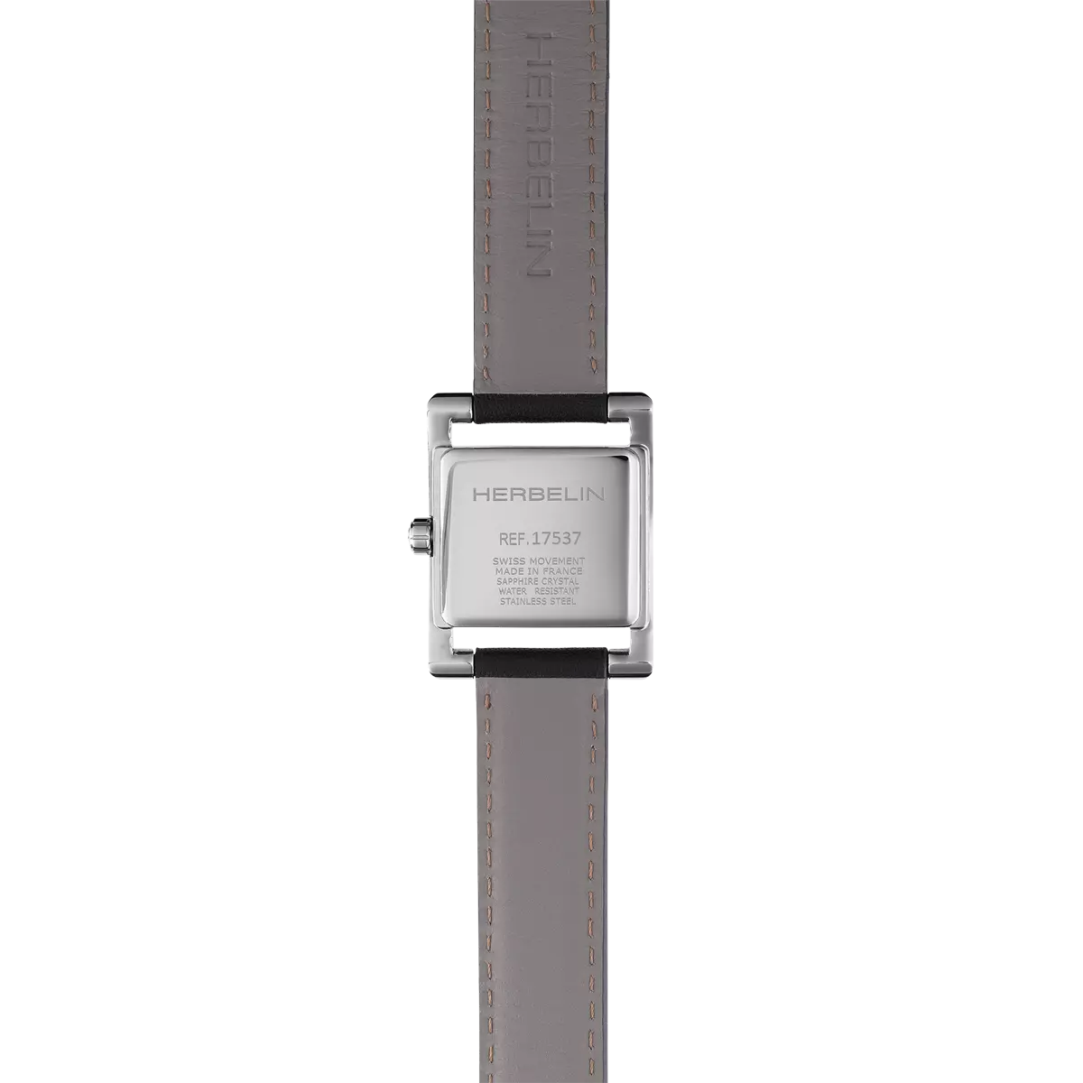 Ve AVENUE – QUARTZ – ACIER & CUIR NOIR