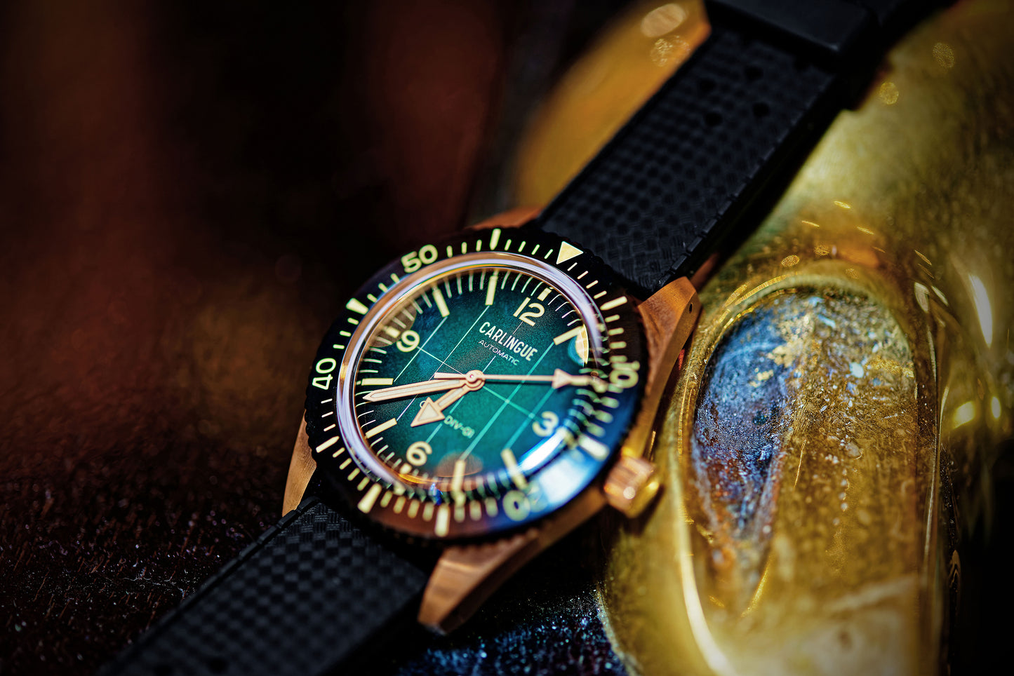 CARLINGUE DIVER BRONZE ET VERT
