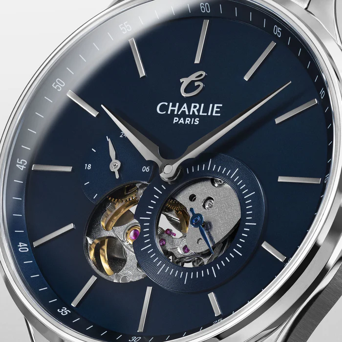 CHARLIE Initial Coeur Ouvert - Bleu