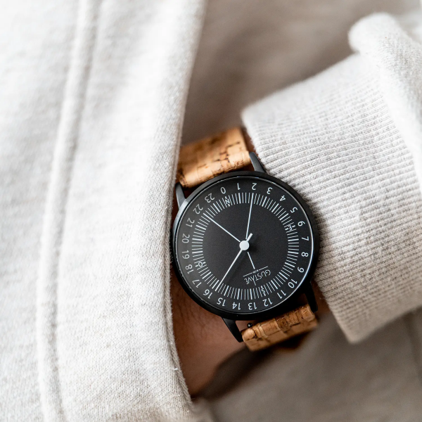 Antoine 24H noire - Bracelet Milanais noir