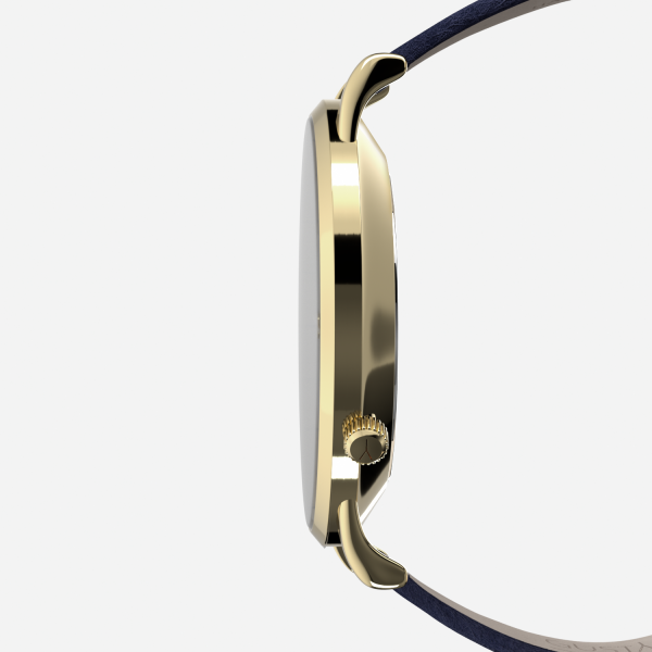 André Or & vert - bracelet cuir marron