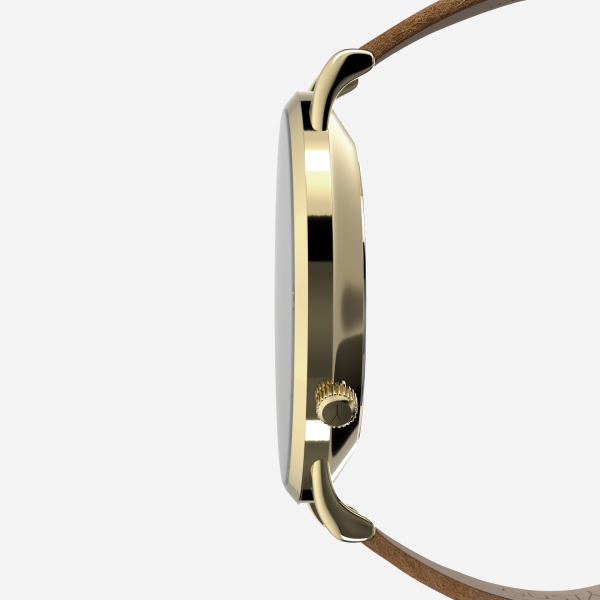 André Or & bleu - Bracelet cuir bleu