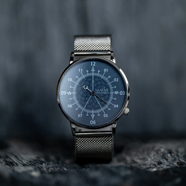 Louis Argent & bleu - Bracelet cuir bleu