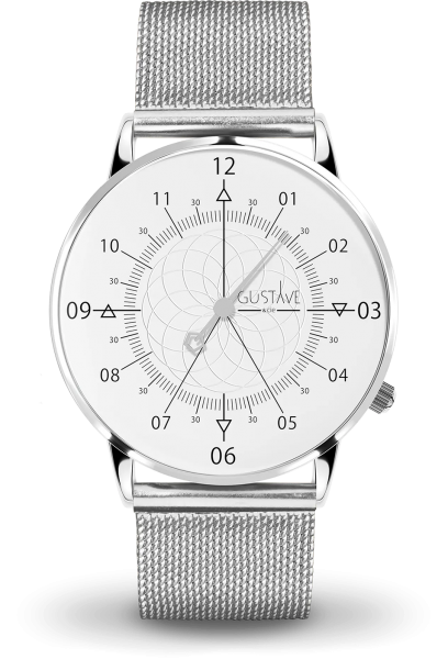 Louis Argent & blanc - Bracelet milanais argent