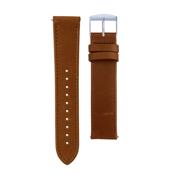 Bracelet cuir marron surpiqûres