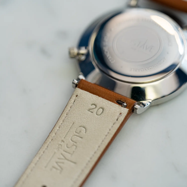 Bracelet cuir marron surpiqûres
