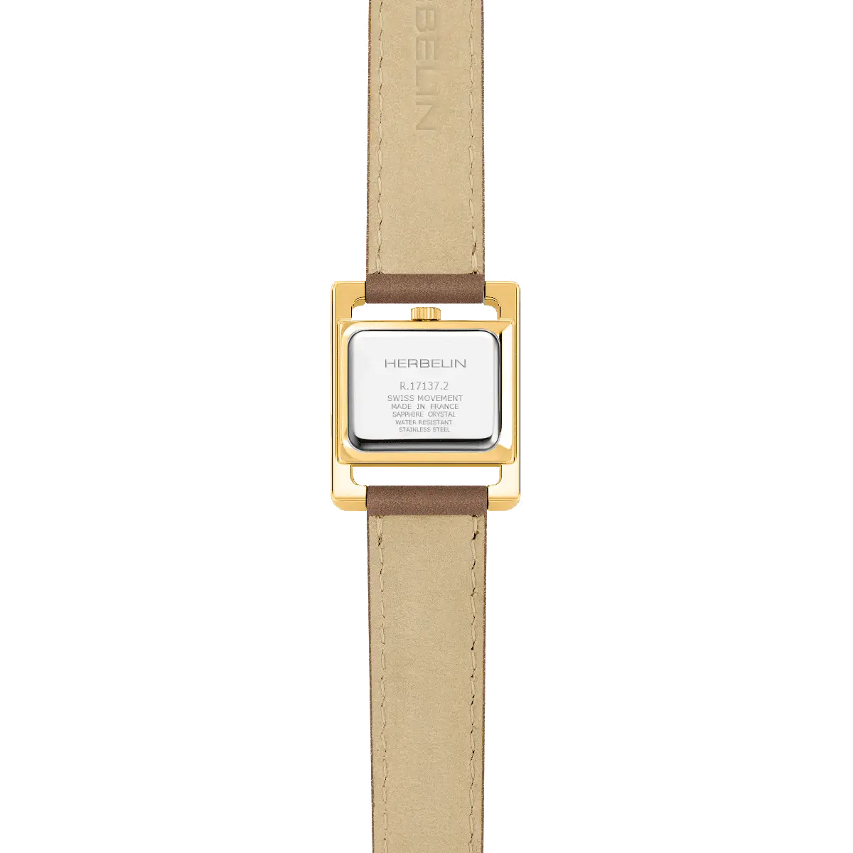 Ve AVENUE – QUARTZ – ACIER & CUIR CAMEL