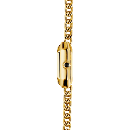 OCTOGÔNE – QUARTZ CARRÉ – DORÉ & NACRE NOIRE