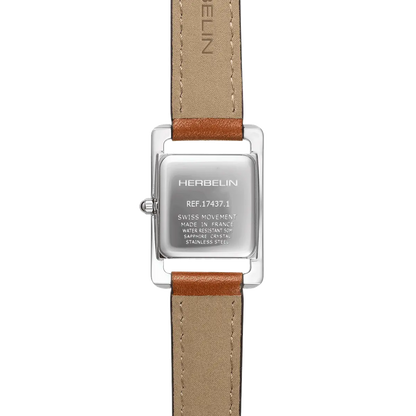 Ve AVENUE – QUARTZ – NACRE & CUIR BRUN