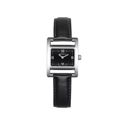Ve AVENUE – QUARTZ – ACIER & CUIR NOIR