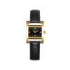 Ve AVENUE – QUARTZ – PVD OR JAUNE & CUIR NOIR