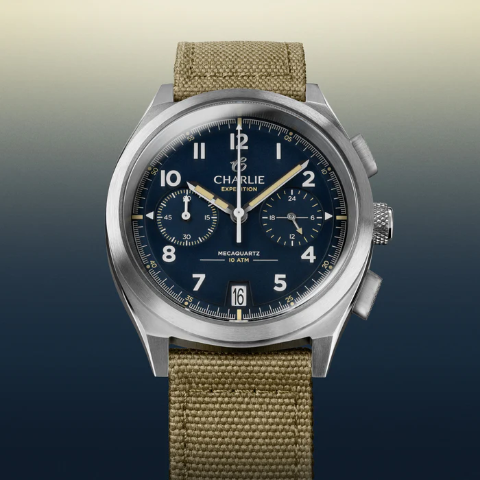 Charlie GR - Chronographe - Bleu