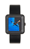 Peinture Bleue B sQuare 35 PVD Noir - Art-Peinture
