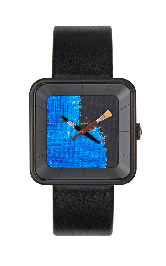 Peinture Bleue B sQuare 35 PVD Noir - Art-Peinture