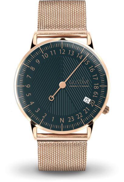 André Or rose & vert - Bracelet Or rose
