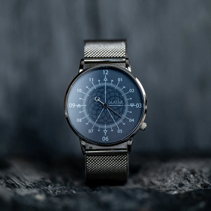 Louis Argent & bleu - Bracelet cuir bleu