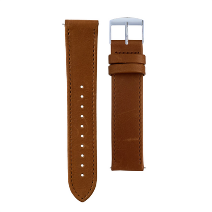 Bracelet cuir marron surpiqûres