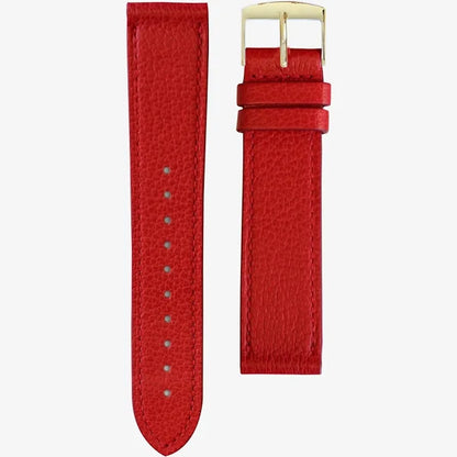 Bracelet cuir grainé corail